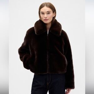 Brown Faux Fur Jacket
